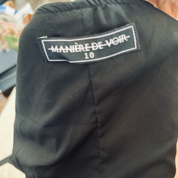 Sold on ebay ✅Maniere De Voir Front Zip Corset Top Black Vegan Faux Leather - Picture 11 of 11